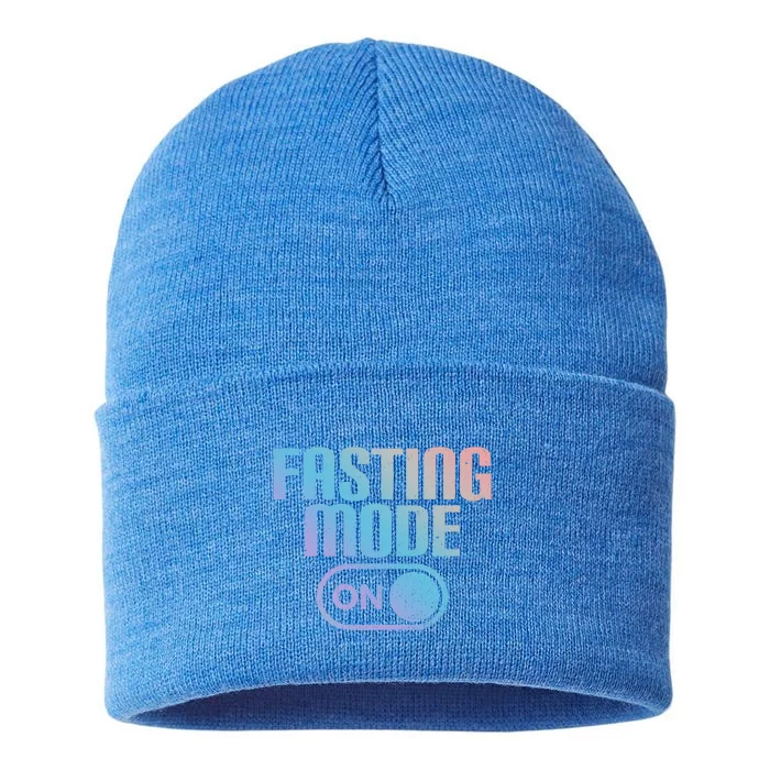 Funny Intermittent Fasting Mode On Fasting Gift Sustainable Knit Beanie