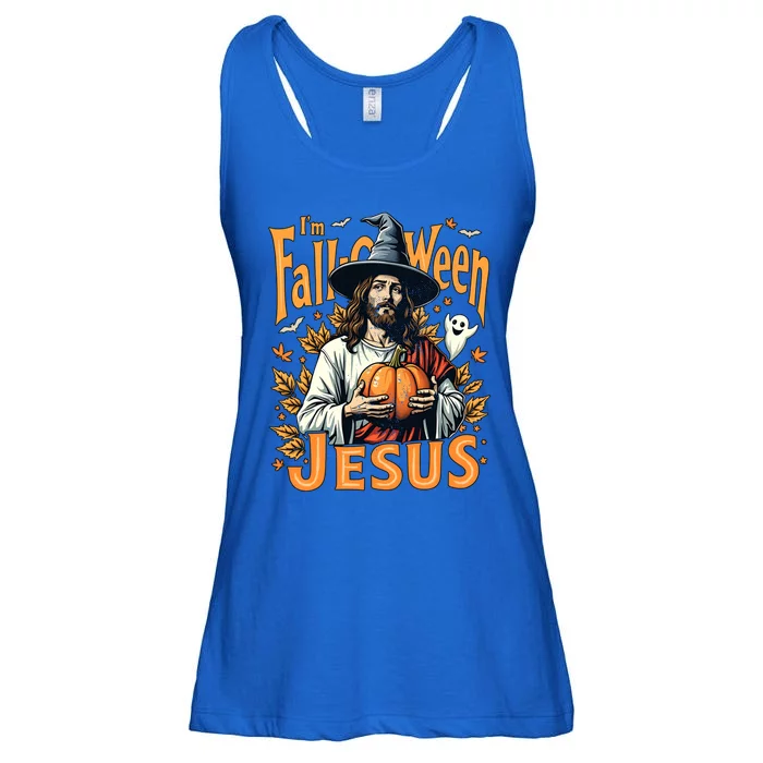 Funny IM Falloween Jesus Christian Halloween Thanksgiving Meaningful Gift Ladies Essential Flowy Tank