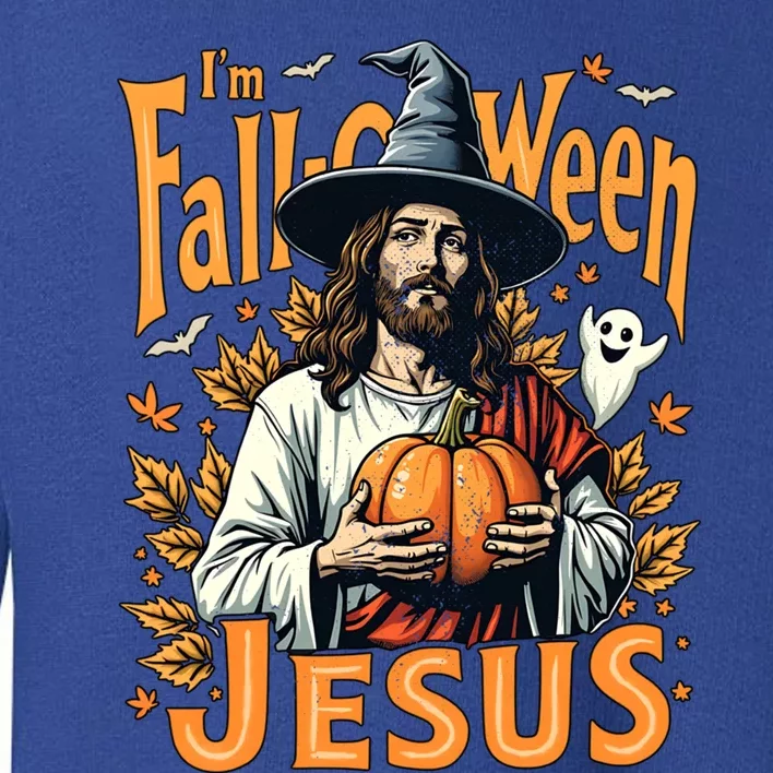 Funny IM Falloween Jesus Christian Halloween Thanksgiving Meaningful Gift Toddler Sweatshirt