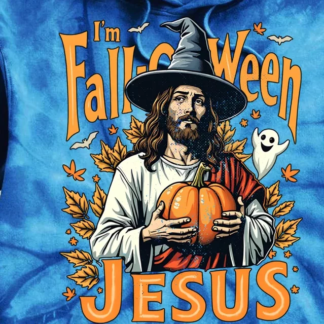 Funny IM Falloween Jesus Christian Halloween Thanksgiving Meaningful Gift Tie Dye Hoodie