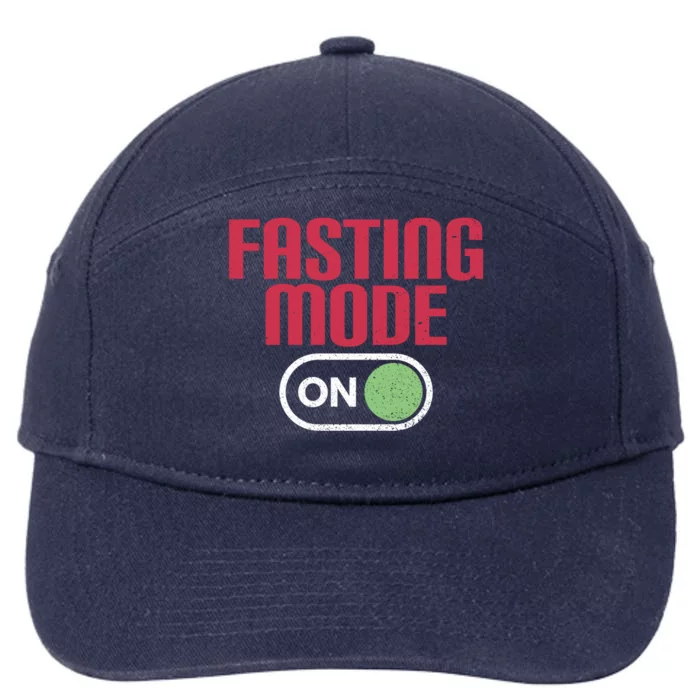 Funny Intermittent Fasting Mode On Fasting Gift 7-Panel Snapback Hat