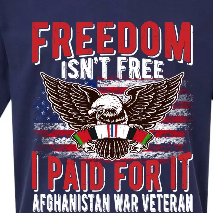 Freedom Isn't Free Proud Afghanistan War Veteran Ribbon Dad Gift Sueded Cloud Jersey T-Shirt