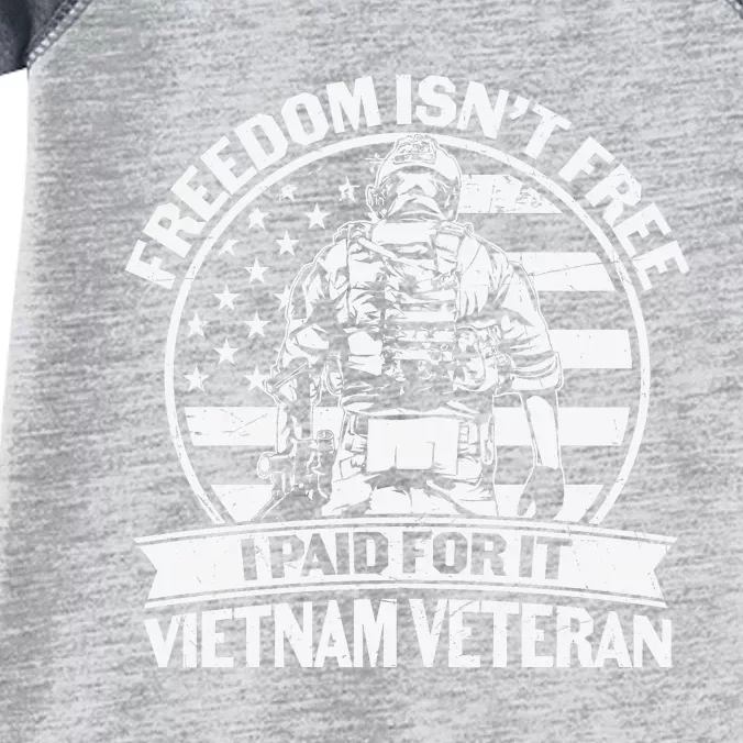 Freedom Isn't Free I Paid For It Proud Vietnam Veteran Gifts Infant Baby Jersey Bodysuit