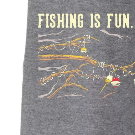 Fishing Is Fun... Bobbers Stuck In Tree Doggie 3-End Fleece Hoodie