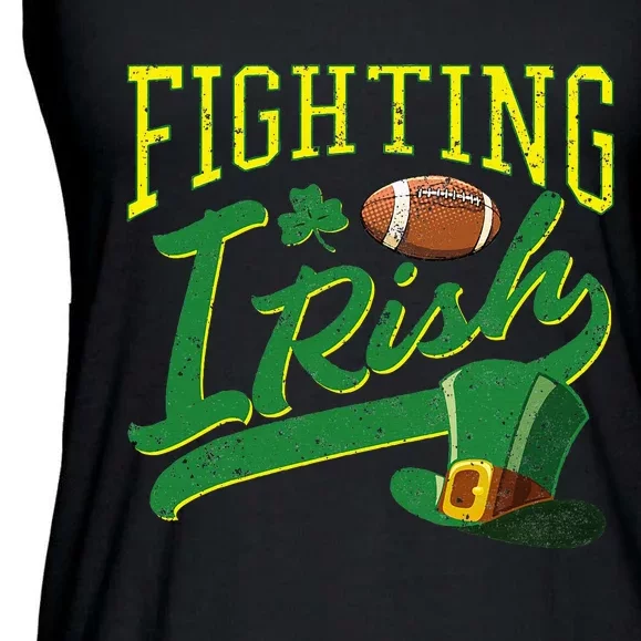 Fighting Irish Football Classic Ladies Essential Flowy Tank