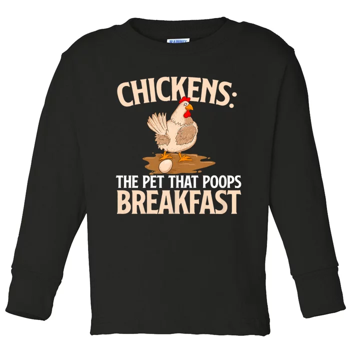 Fluent In Fowl Language Farm Animal Poultry Owner Toddler Long Sleeve Shirt