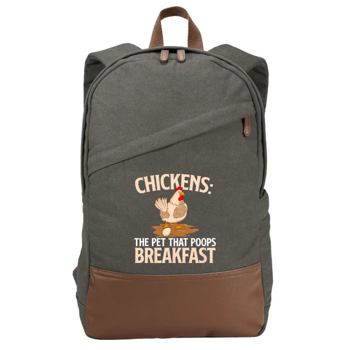 Fluent In Fowl Language Farm Animal Poultry Owner Cotton Canvas Backpack