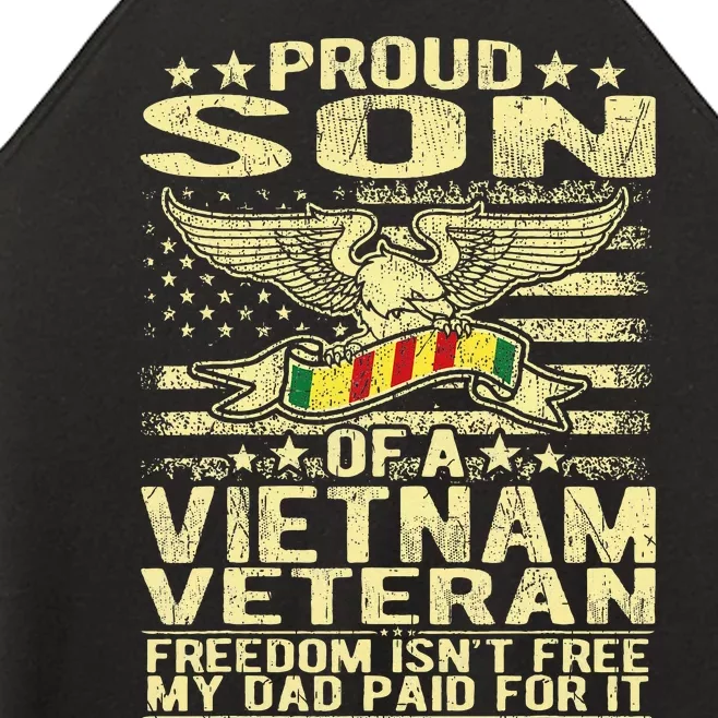 Freedom IsnT Free Proud Son Of A Vietnam Veteran Gift Women’s Perfect Tri Rocker Tank