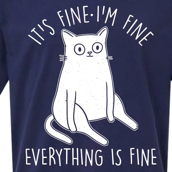 Funny It's Fine I'm Fine Everything Is Fine Sueded Cloud Jersey T-Shirt