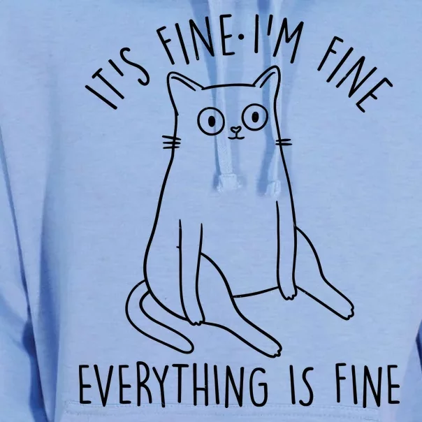 Funny It's Fine I'm Fine Everything Is Fine Unisex Surf Hoodie