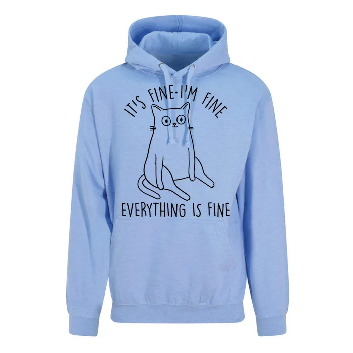 Funny It's Fine I'm Fine Everything Is Fine Unisex Surf Hoodie