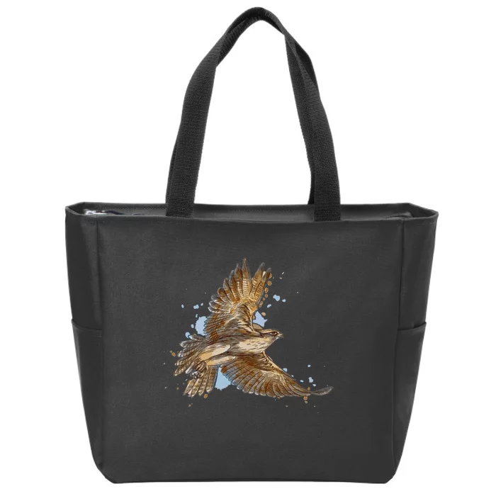 Falcon In Flight From A Splash Zip Tote Bag