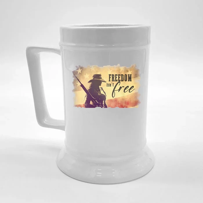 Freedom Isnt Free Front & Back Beer Stein