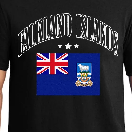 Falkland Islands Flag Patriotic Throwback Pajama Set