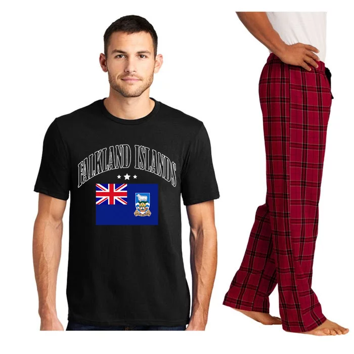 Falkland Islands Flag Patriotic Throwback Pajama Set