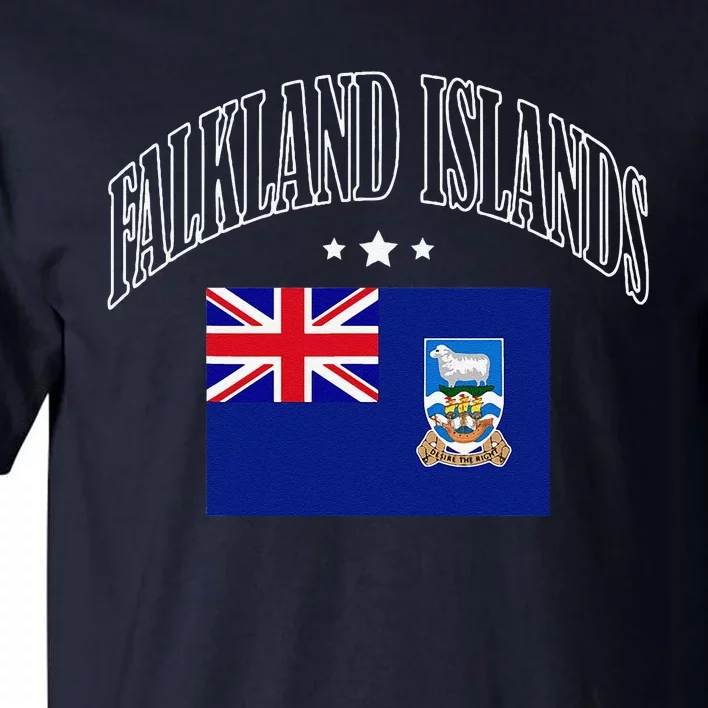 Falkland Islands Flag Patriotic Throwback Tall T-Shirt