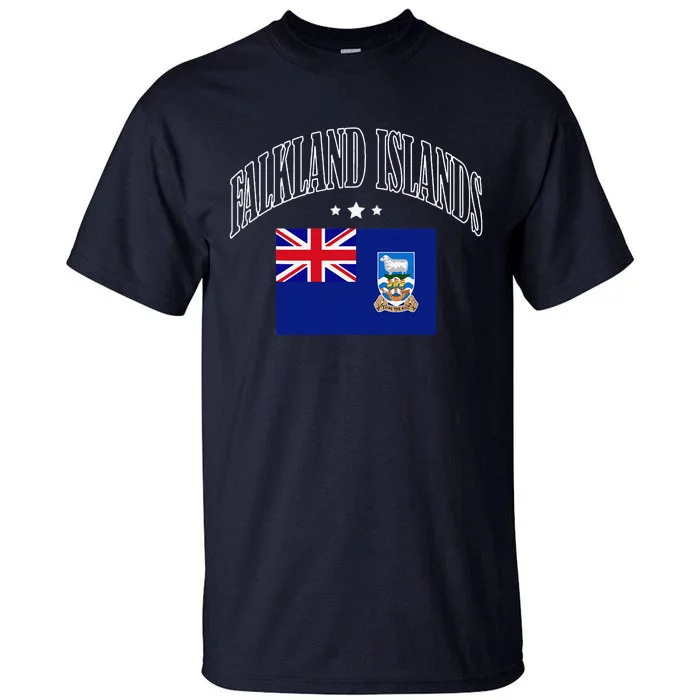 Falkland Islands Flag Patriotic Throwback Tall T-Shirt