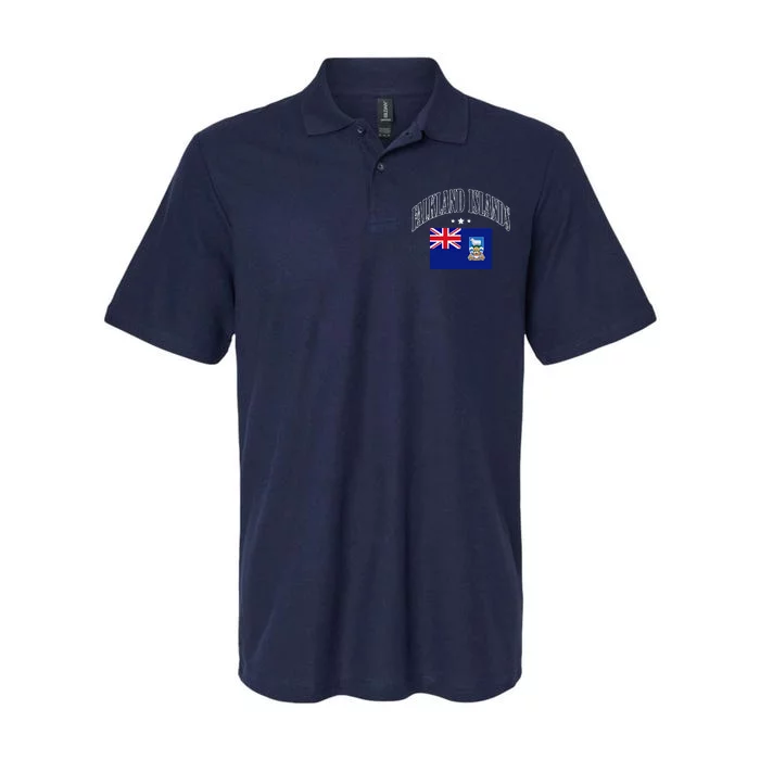 Falkland Islands Flag Patriotic Throwback Softstyle Adult Sport Polo