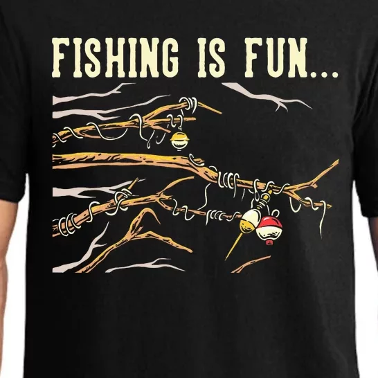 Fishing Is Fun... Bobbers Stuck In Tree Pajama Set