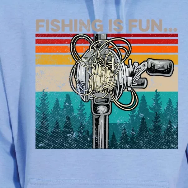 Fishing Is Fun Humor Outdoor Fishing Bass Pun Fisher Gift Cool Gift Unisex Surf Hoodie