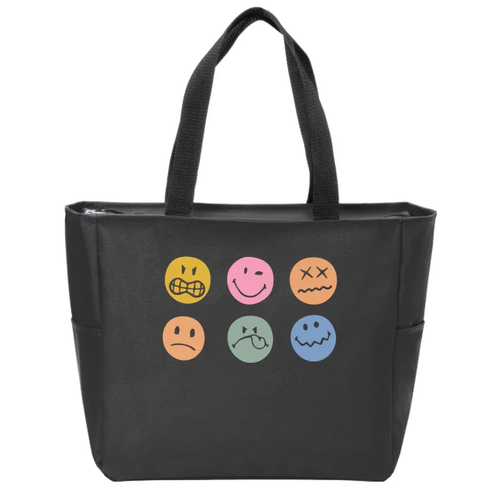 Face Icon Zip Tote Bag