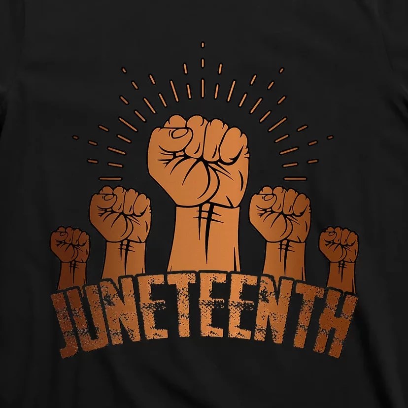 Free Ish Fist Juneteenth Melanin Black History T-Shirt