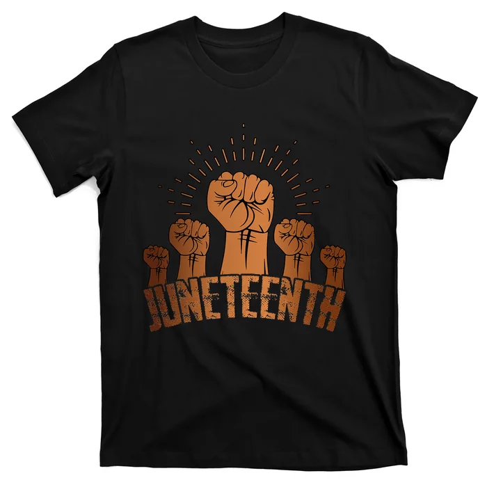 Free Ish Fist Juneteenth Melanin Black History T-Shirt