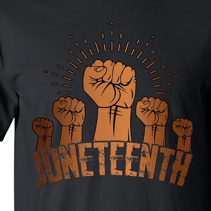 Free Ish Fist Juneteenth Melanin Black History Tall T-Shirt