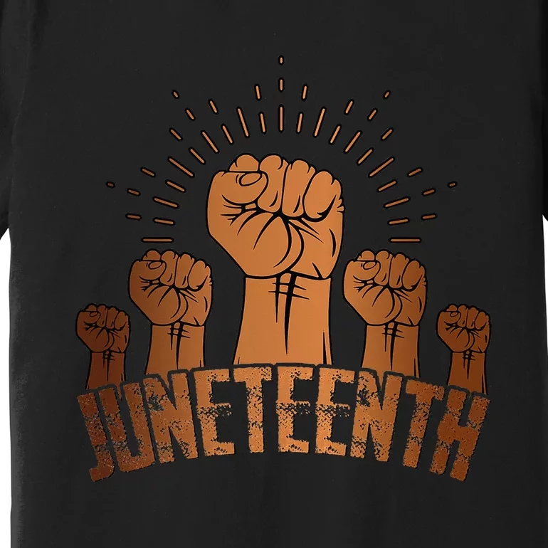 Free Ish Fist Juneteenth Melanin Black History Premium T-Shirt