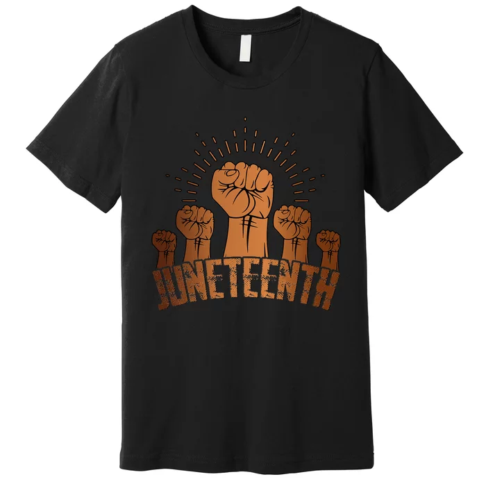 Free Ish Fist Juneteenth Melanin Black History Premium T-Shirt