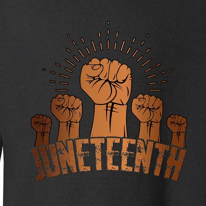 Free Ish Fist Juneteenth Melanin Black History Toddler Sweatshirt