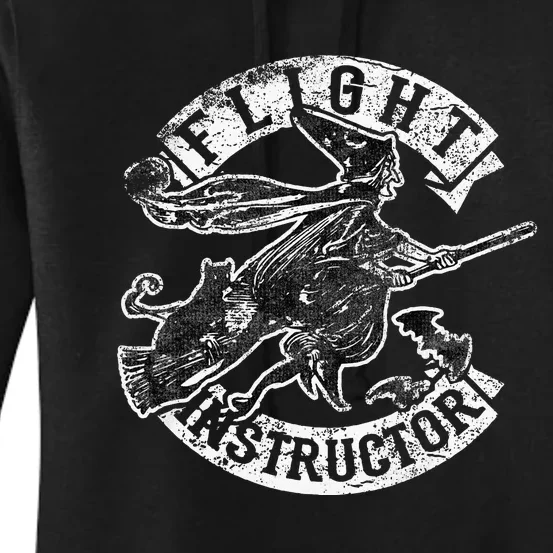 Flight Instructor Funny Halloween Witch Costume Gift Women's Pullover Hoodie