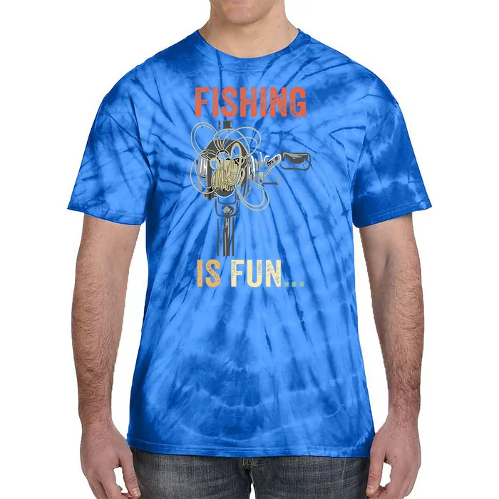 Fishing Is Fun BirdS Nest Fish Tie-Dye T-Shirt