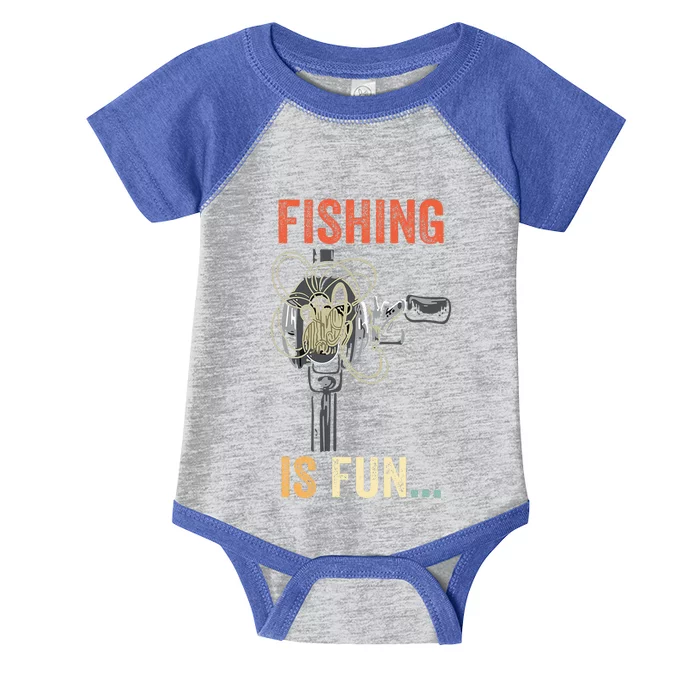 Fishing Is Fun BirdS Nest Fish Infant Baby Jersey Bodysuit