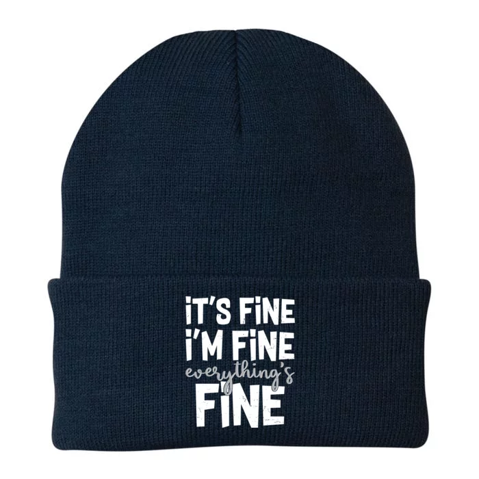 Funny Its Fine Im Fine Everythings Fine Knit Cap Winter Beanie