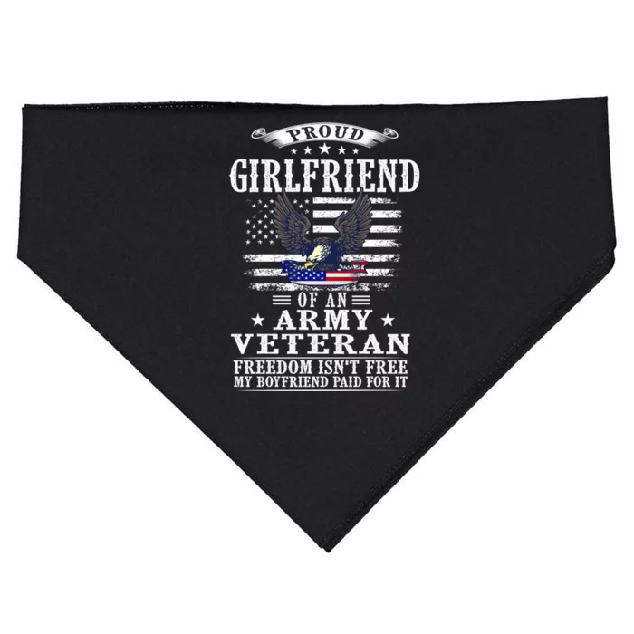 Freedom Isn't Free Proud Friend Of An Army Veteran Gift USA-Made Doggie Bandana