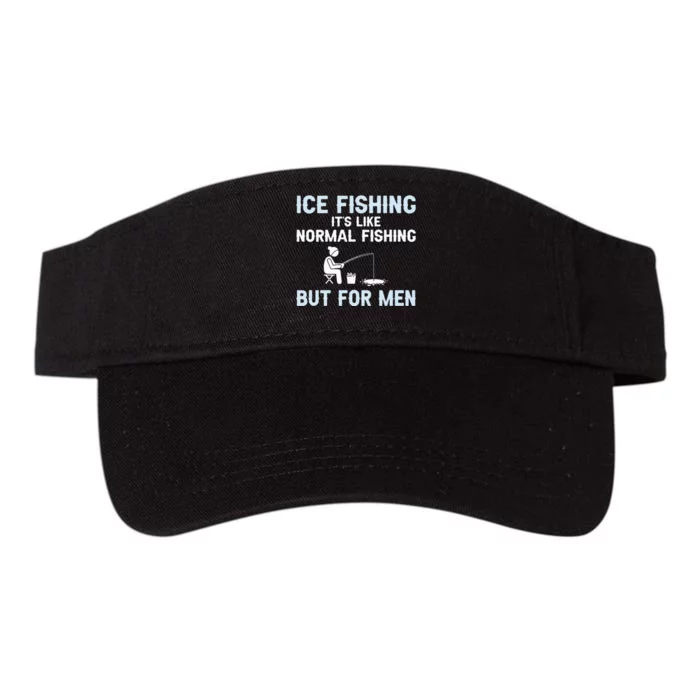 Funny Ice Fishing Ice Fisherman Ice Fisher Valucap Bio-Washed Visor