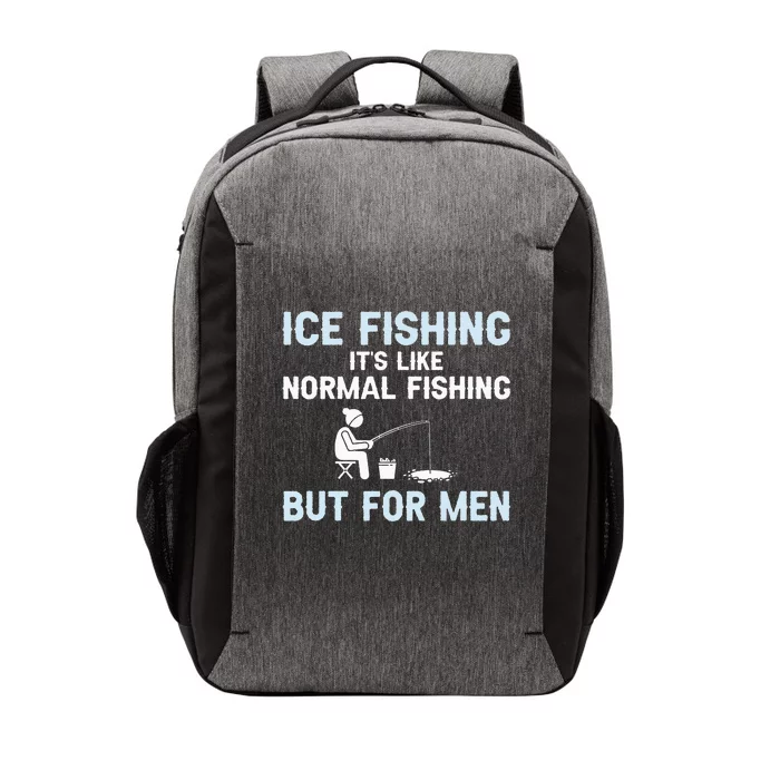 Funny Ice Fishing Ice Fisherman Ice Fisher Vector Backpack