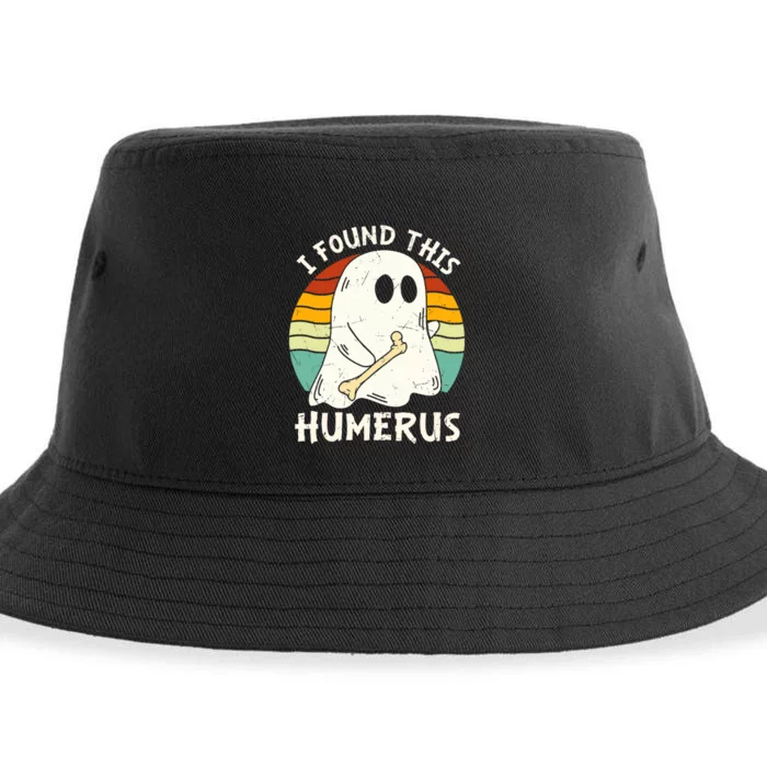 Funny I Found This Humerus Boo Ghost Halloween Costume Sustainable Bucket Hat