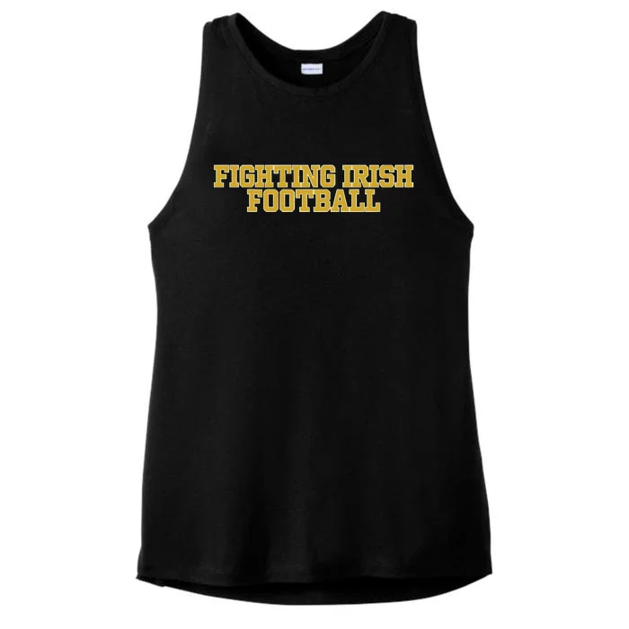 Fighting Irish Football Ladies Tri-Blend Wicking Tank