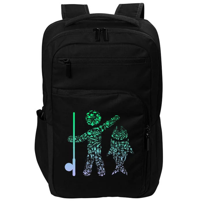 Fishing Icon For Fisherman Fishing Impact Tech Backpack