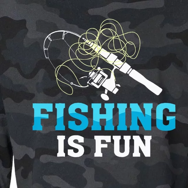 Fishing Is Fun BirdS Nest Cropped Pullover Crew