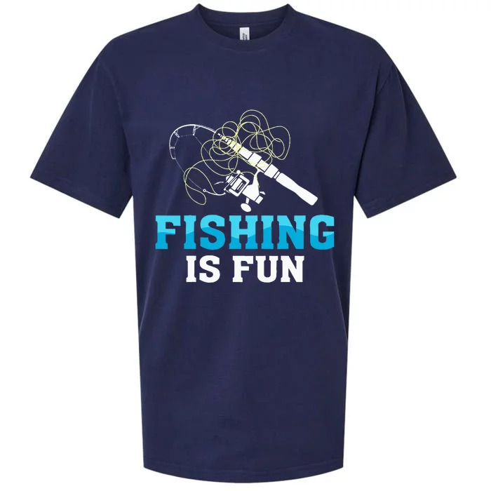 Fishing Is Fun BirdS Nest Sueded Cloud Jersey T-Shirt