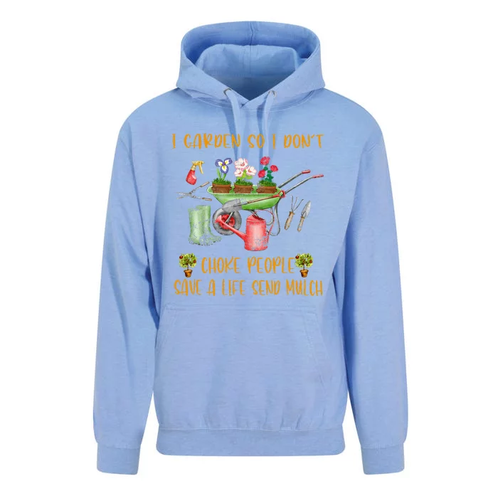 Funny I Garden So I Dont Choke People Gardening Unisex Surf Hoodie