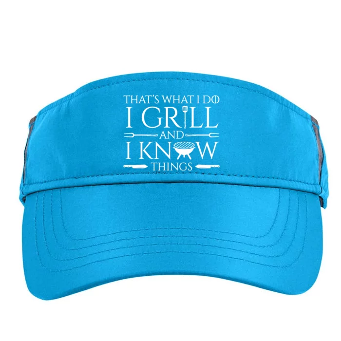 Fun I Grill And Know Things Meat Lover Barbecue Adult Drive Performance Visor