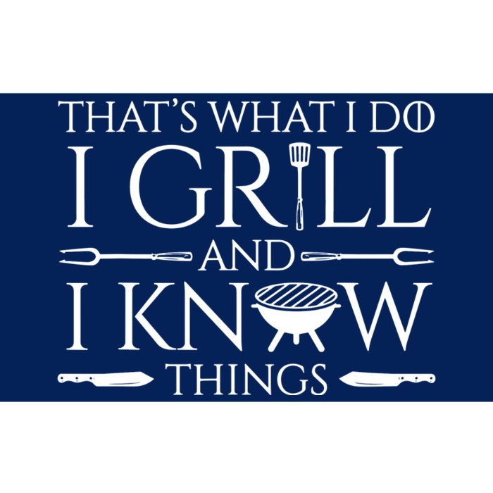 Fun I Grill And Know Things Meat Lover Barbecue Bumper Sticker