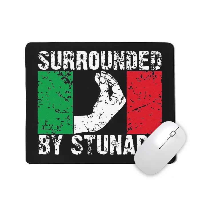 Funny Italian Gift Cool Surrounded By Stunads Gift Mousepad