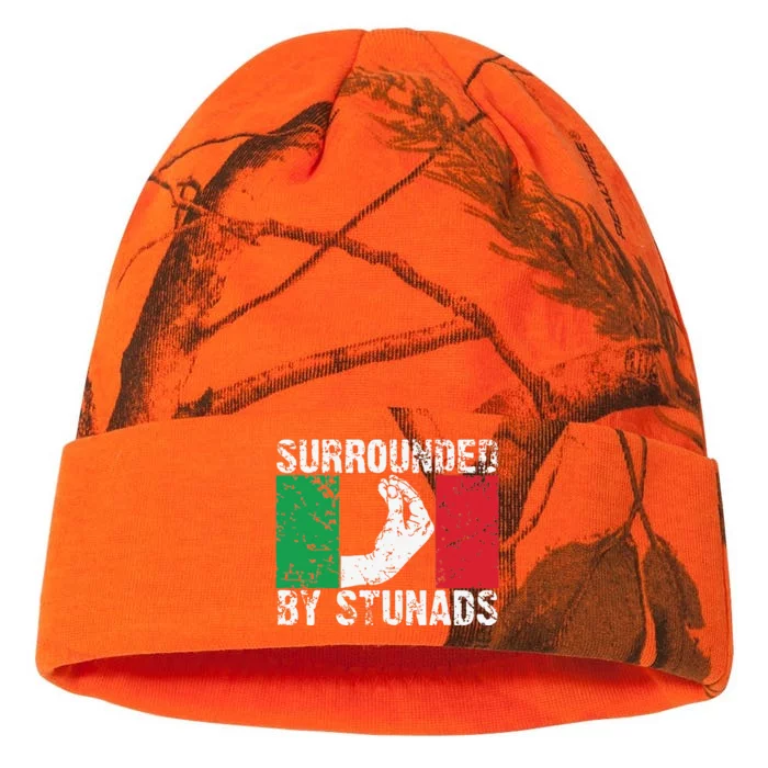 Funny Italian Gift Cool Surrounded By Stunads Gift Kati - 12in Camo Beanie