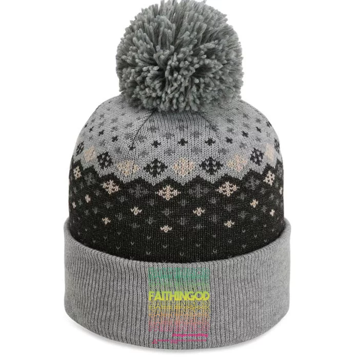 Faith In God Changes Everything The Baniff Cuffed Pom Beanie