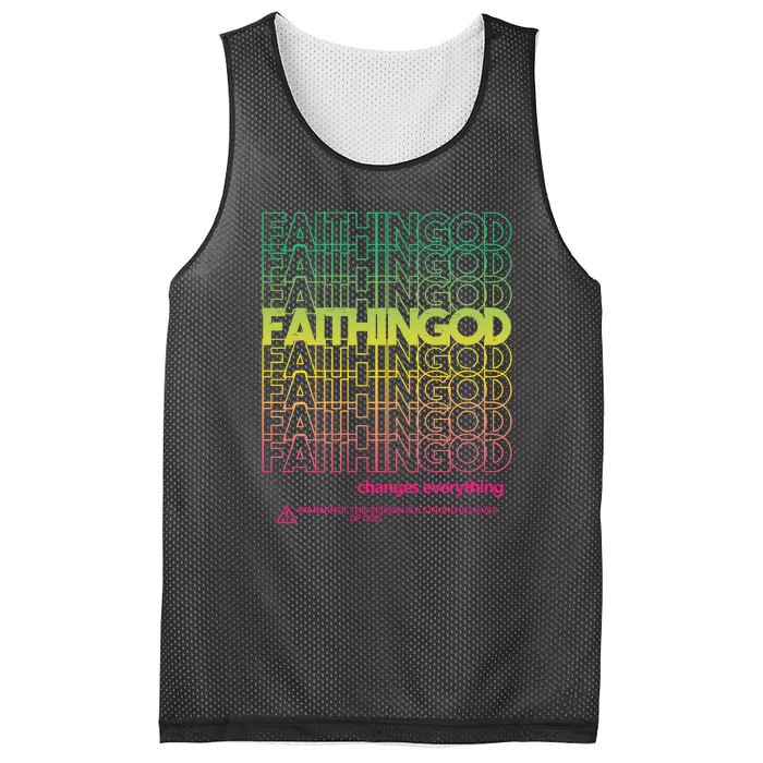 Faith In God Changes Everything Mesh Reversible Basketball Jersey Tank